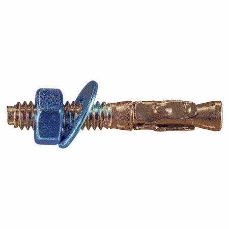 Torquemaster Torquemaster Wedge Anchor, 1/4" Dia., 1-3/4" L, Stainless Steel Blue Ruspert, 50 PK 55215